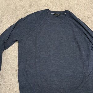 Banana Republic Men's Heathered Blue Crewneck Sweater